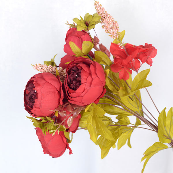 Konstgjorda blommor Vacker blombukett Heminredning (47cm)