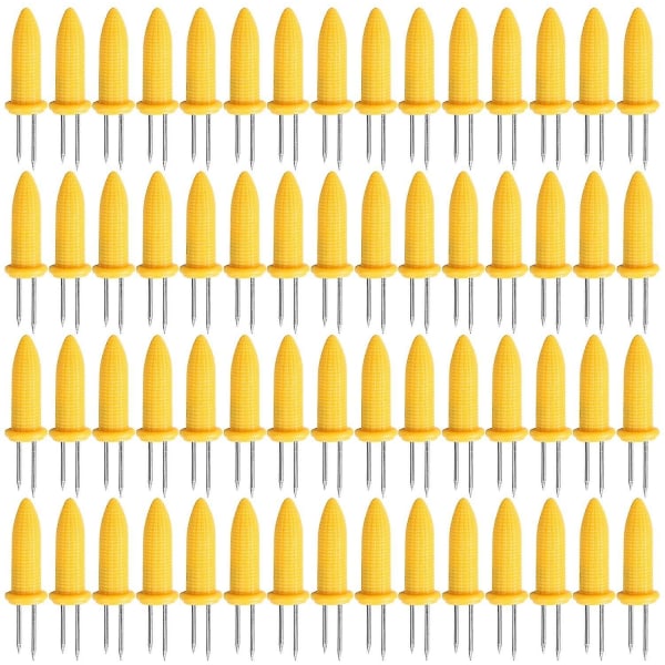 60 stycken majskolvar Liten majshållare Rostfria gafflar