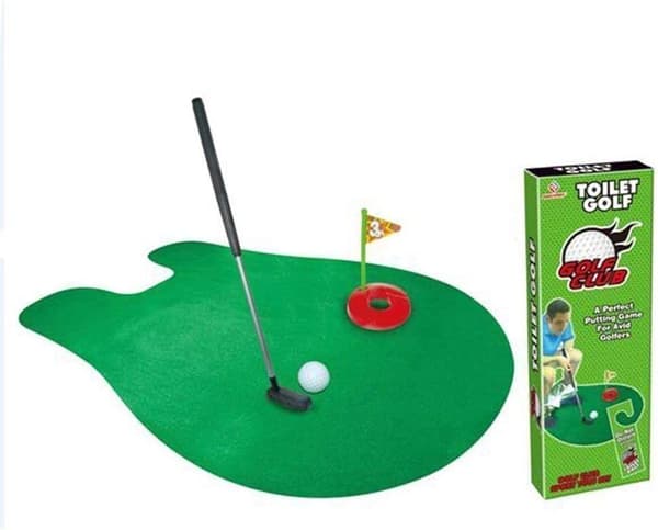 Golfspel, badrum mini toalett golfset
