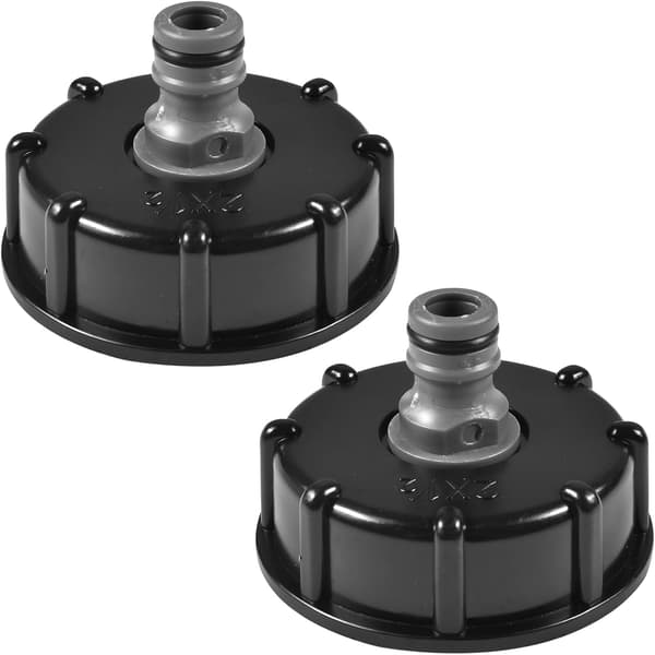 2PCS Vattentanklock Adapter, IBC Tanklock, S60x6 IBC Koppling, Lämplig för