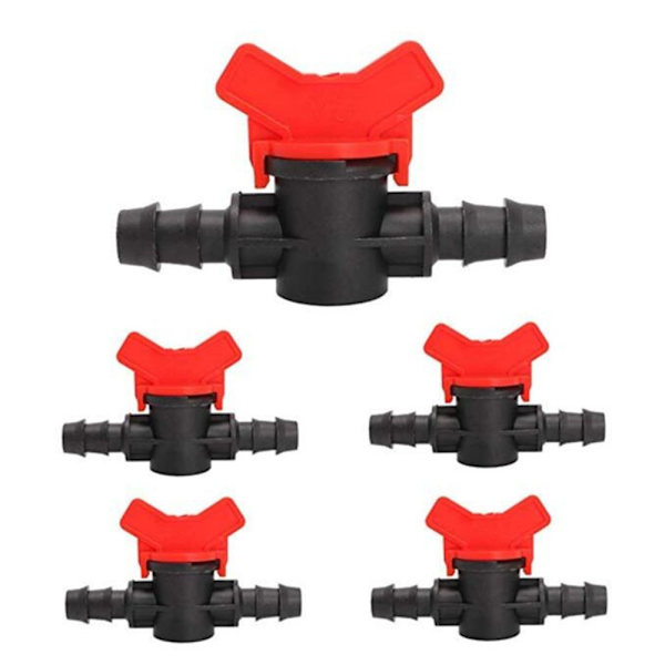 20 stycken droppbevattningsstoppventil rak droppventil 10,1 cm