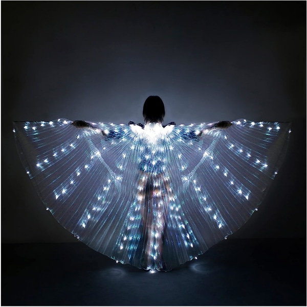 LED lys Belly Dance Isis Wings - Mavedans Glow Angel Wings med Telesc