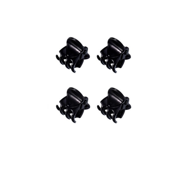 Mini hårklemmer i plast (24 stk., svart)