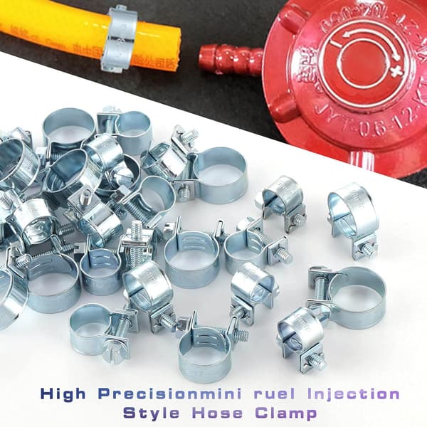 135-pack slangklämmor, zinkpläterade, 8-18 mm