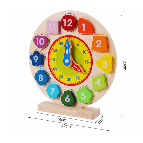 Clock Learning for Kids - Teaching Time Montessori Leker for Toddl