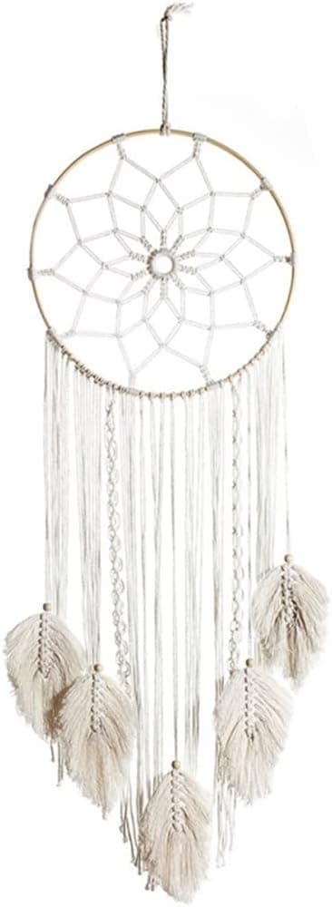 Boho Macrame Handgjord Vävd Väggbonad Bröllop Vägg Bomullstejp
