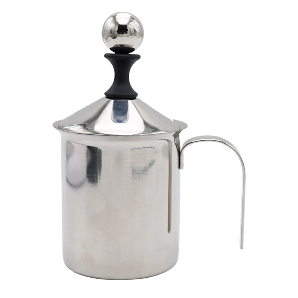400ml Melkeskummer i Rustfritt Stål, Håndmikser, Melkeskummer, Manuell Melkeskummer, Barista-emulgator Ideell for Melkeskum, Cappuccino og Latte Macchiato