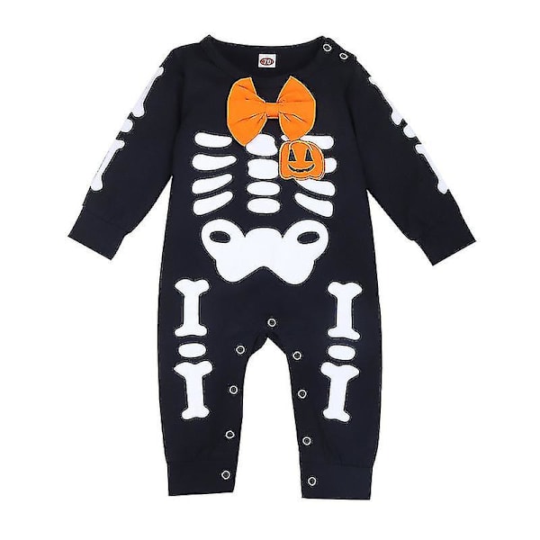 Unisex-vauvojen Halloween-puuvillasta valmistettu napitettava yöasu ja leikkiasu - 100 cm