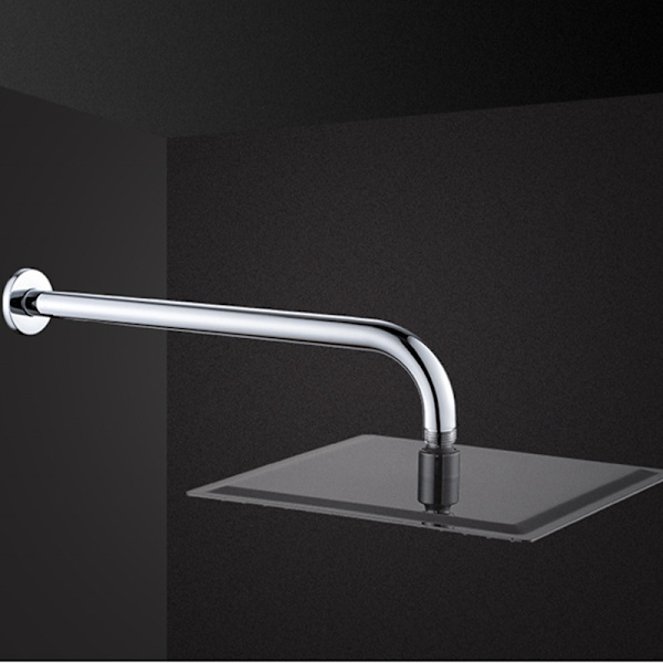 Forkromet metalsugearm til brusehoved, 42 cm, sølv