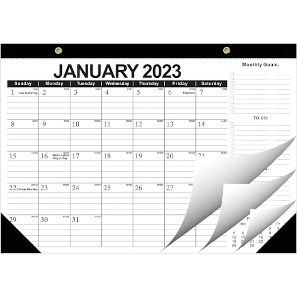 2023-2024 Työpöytäkalenteri, 18 kuukauden työpöytäkalenteri/seinäkalenteriyhdistelmä, 17\" x 12\"