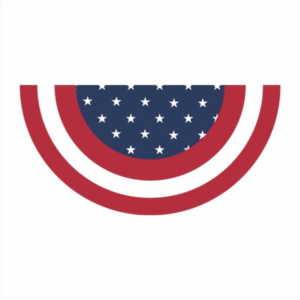 1,5x3Ft USA Patriotisk Foldet Vifteflag - Amerikansk US Flag Bunting Banner Patriotisk Bunting Flag Stjerner og Striper Flag Bunting til Minnedag Den 4. Juli og Arbeiderdag-10stk