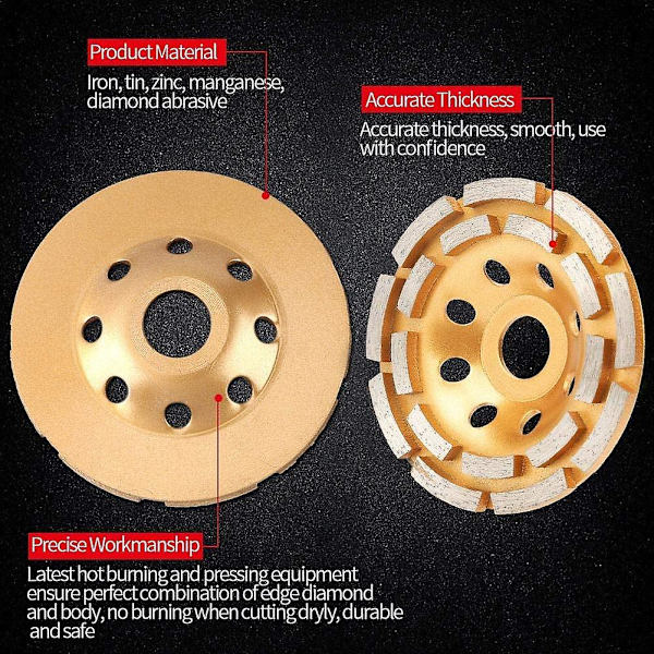 180mm hiomakiekko, kaksinkertainen rivi, betoni- ja tiilileikkaus, timanttihiomakiekko (sisähalkaisija: 22,23 mm)
