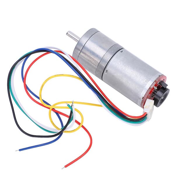 DC-girmotor med hastighetskoder 12V 300RPM børste kobber rustfritt stål GA25 370 reduksjonsgir