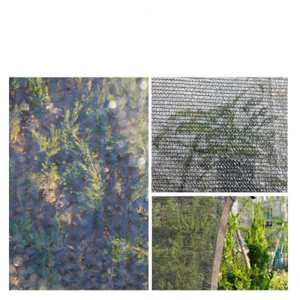 3*3m Skuggskydd Solskydd Nät Svart Solskydd Nät för Växthus Växter Uteplats Gräsmatta Nät