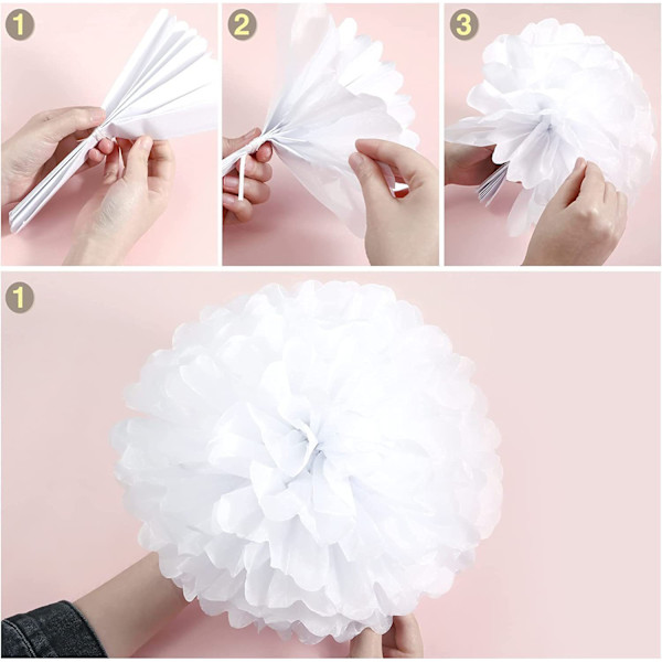 18 DIY dekorative silkepapir pom pom blomsterballer perfekt til fest bryllup familie