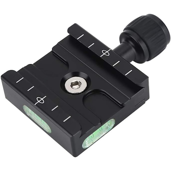 Arca Style Bipod Skinneadapter med Svingbart Feste Arca Hode Metallklemme Svart Hurtigutløserplate for Arca RRS Benropod Hode Lj