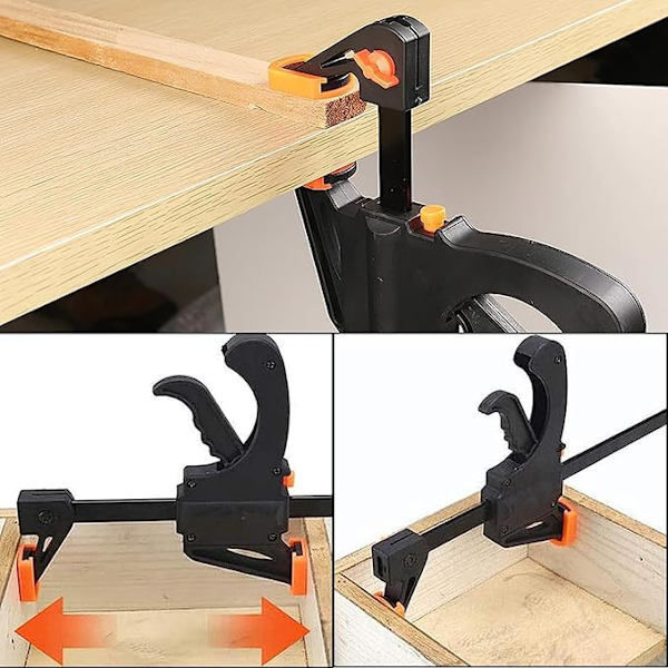 6 stycken enhandsgreppstänger, spärrtänger, F snabbfästen, Carpente