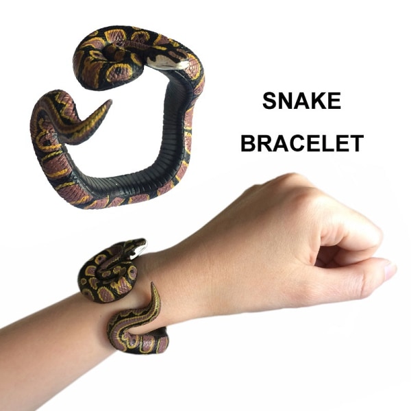 7 stykker leketøy slange armbånd PVC simulering slange håndledd band falsk