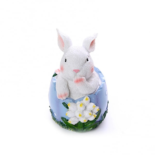 Easter Rabbit Figurine Resin Statue For Floral Jar Spring Decorations