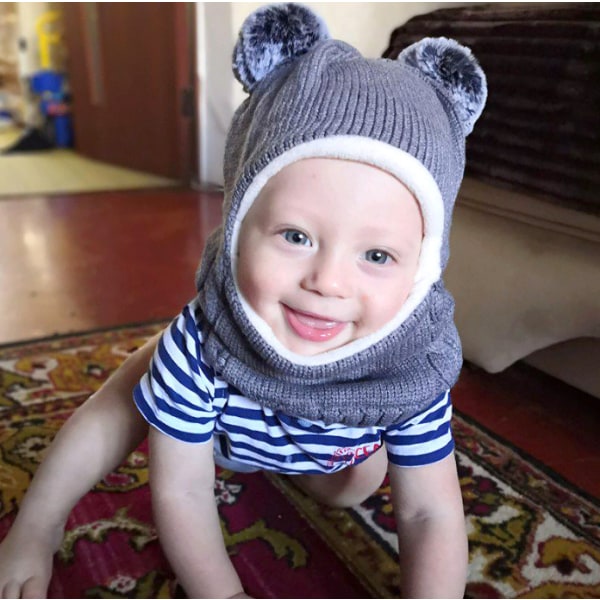 Baby vintermössa Scarf Set, unisex toddler Småbarn Barn Hat Scarf，45-50CM  3603 | Fyndiq