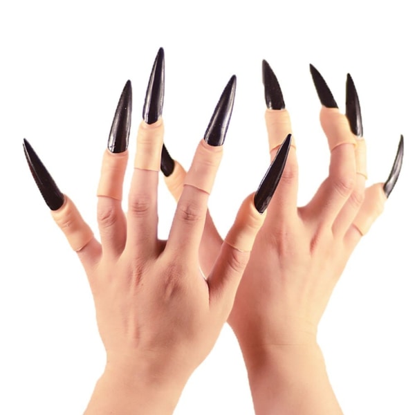 Negleklo Fake Negle Pil Ring Cosplay Negle Fingerspids Fest Halloween