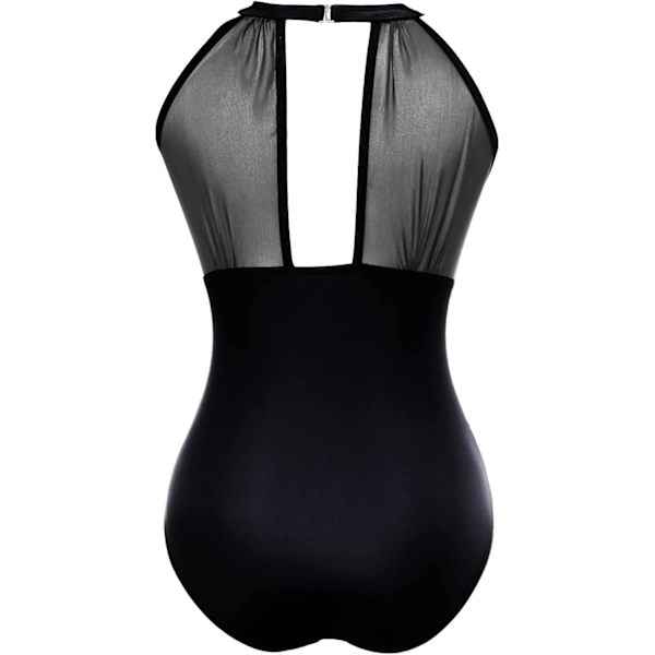Womens One Piece Swimsuits Mesh V Neck  Bathing Suits Tummy Control Swimwea