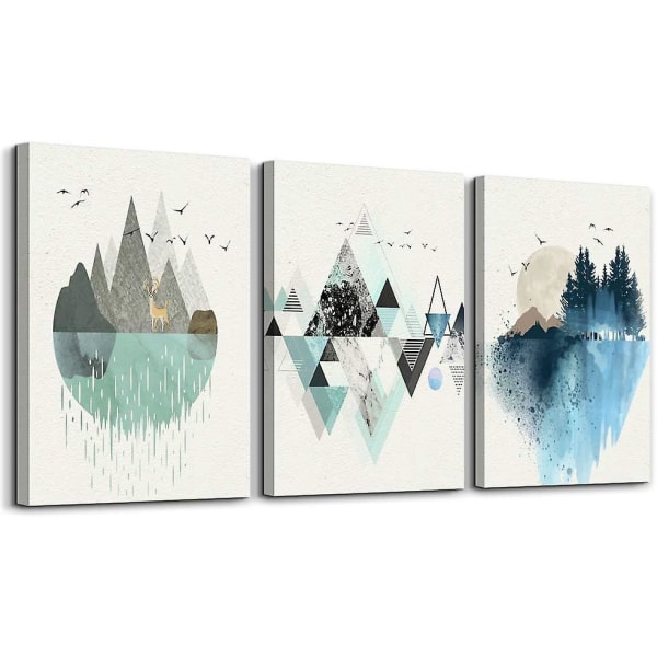 Abstract Mountain In Daytime Canvas Prints Wall Art Paintings Abs