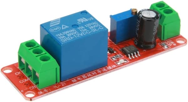 2PCS NE555 12V DC Justerbar 0-10 Sekunders Tidsfördröjningsrelä Switch Module Shi