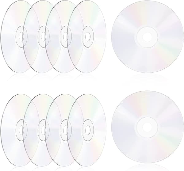2 gjennomsiktige akryl-CD-er