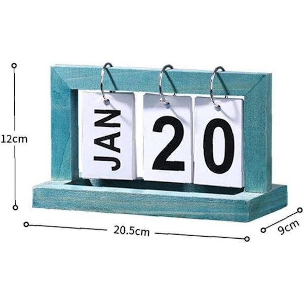 Evig skrivebords kalender tre evig kalender dekor gjenbrukbar flip brett P