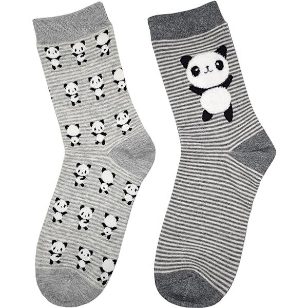 2 paria naisten tyttö söpö sarjakuvaeläin panda kuvio sukat uutuus