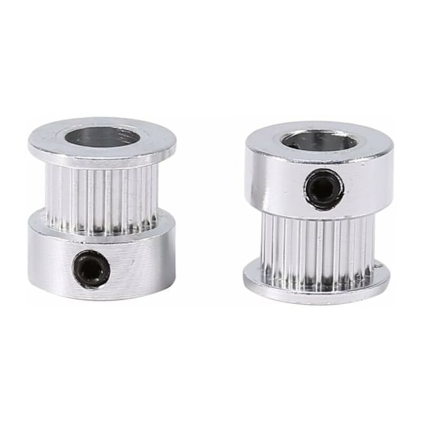 Remskivehjul, 2 st remskivor GT2 20 tänder 8 mm hål 6 mm bredd kuggrem