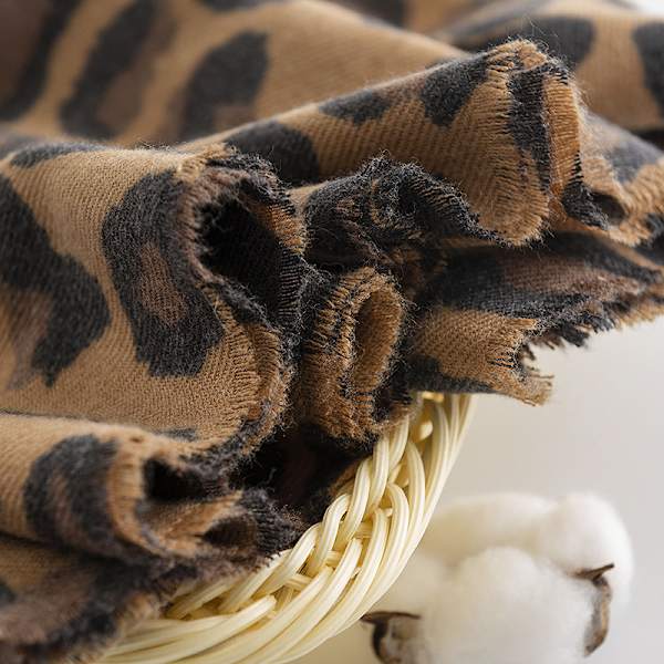 Elegant Leopard Pashmina Scarf Vinter Varma Wrap Sjalar för Bröllop