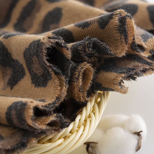 Elegant Leopard Pashmina Skjerf Vinter Varm Wrap Sjal for Bryllup