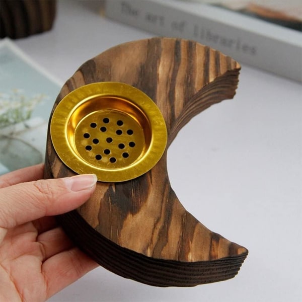 Træmåneformet røgelsesbrænder Ornament Ornament Ramadan Crescent Røgelse