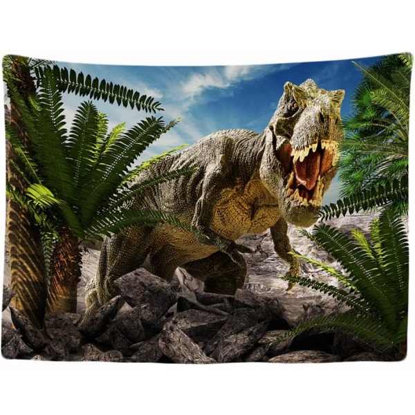 Dekorativ väggtapet i sovrummet - Dinosaur T-Rex - 100 x 150 cm stor