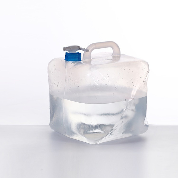 10L hopfällbar vattenflaska, vattenbehållare med kran och handtag, hopfällbar campingvattenbehållare, bärbar vattenbehållare, för camping,