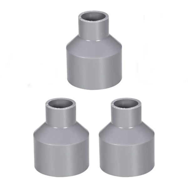 50mm x 20mm Reducer PVC-rörkoppling Koppling nav till nav Koppling Grå 2 st