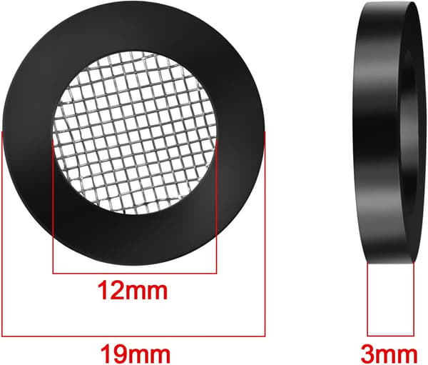 20 stk O-ring pakning dusjhode mesh filter rustfritt stål pakning gummi