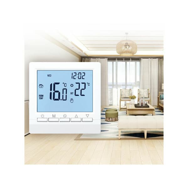 Programmering af batteridrevet smart termostat LCD-display