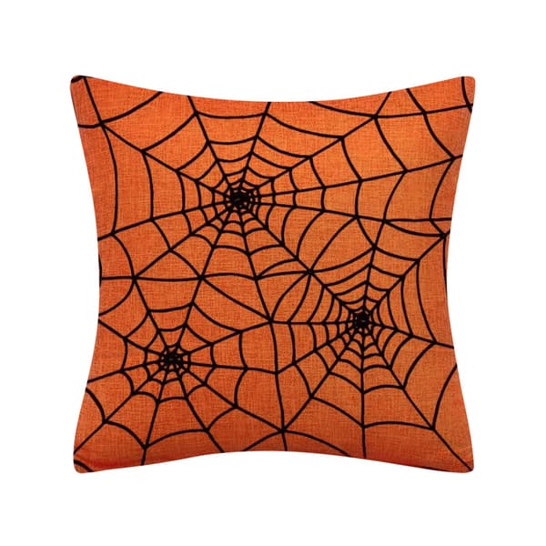Halloween-kuddfodral, set om 4, utomhus pumpa Halloween-kuddfodral