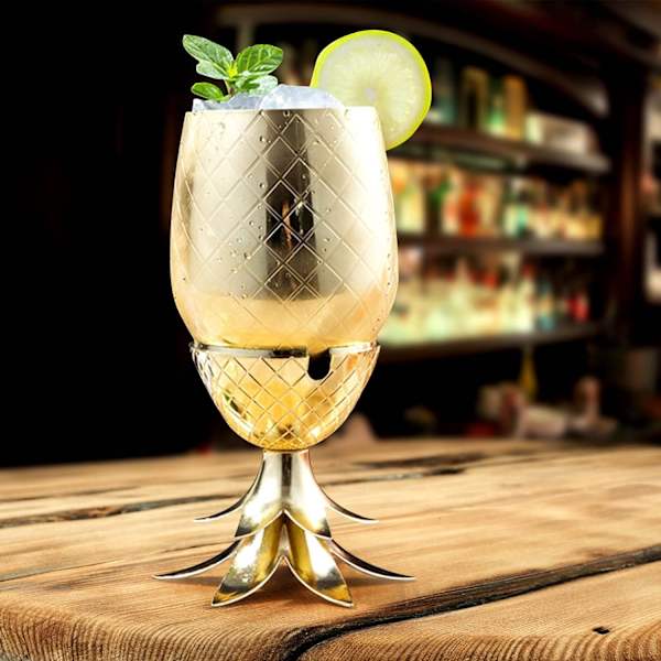 Ananas Glass Metallkrus Moskva Mule Kopp DIY Vinglass Dekorasjoner for Ho