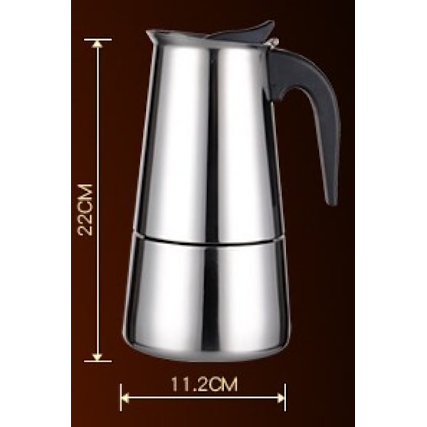 Ruostumattomasta teräksestä valmistettu italialainen kahvikone 9 kupin espressokone