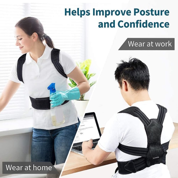 Posture Corrector for menn og kvinner, ryggrad og ryggstøtte, gi