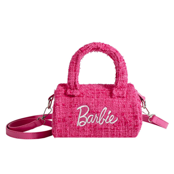 Pink håndtaske til Barbie Woman Girl, Pink skuldertaske, udendørs tilbehør