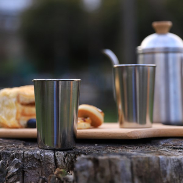 Snap Cups - Snapps Cups - 4-pak rustfritt stål sølv