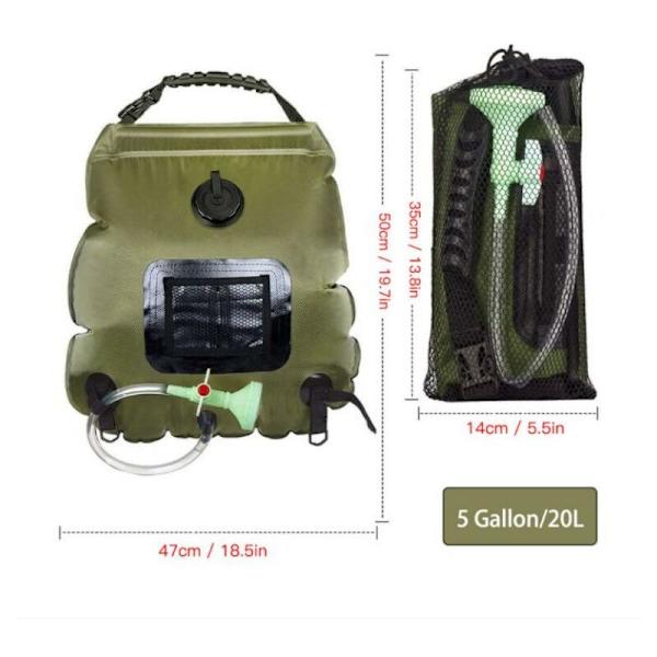 Samlepose Dusjpose Bærbar Dusjpose Camping Dusjpose 20l Grønn