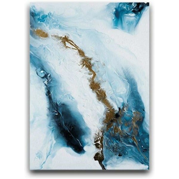 Art Canvas Navy Blue Abstract Core Abstract Wall Poster Og Trykk Minimalis
