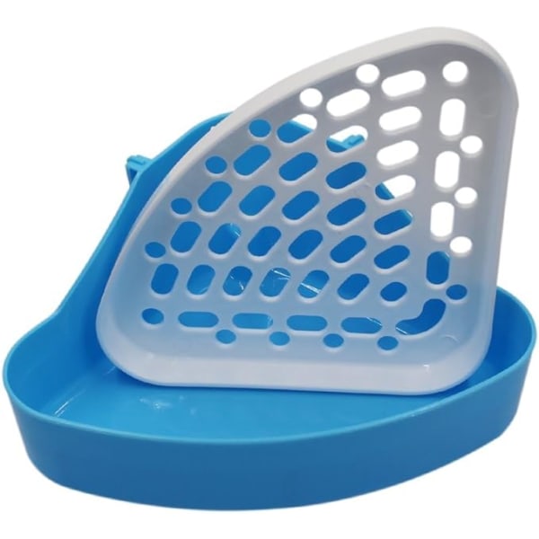 Triangulär Potty Trainer Hörn Toalettströ Kattlåda Husdjurspanna för Smådjur/B