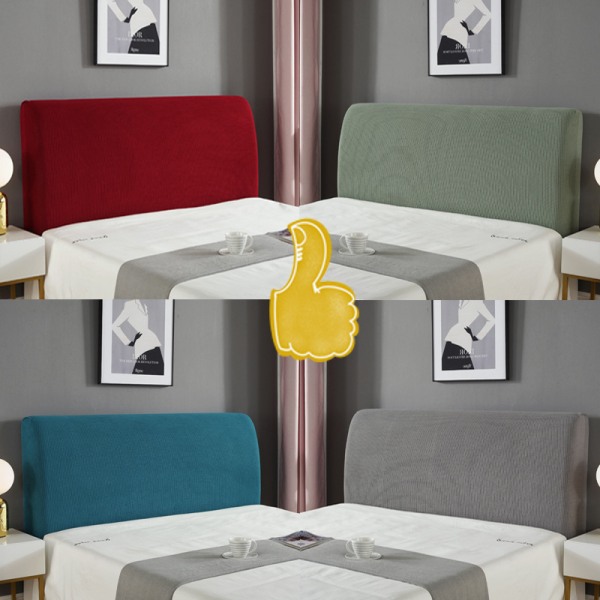 Elastisk sengegavlbetræk til sengegavl -180 cm（ grå)